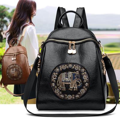 Luxury Brand Women’s Backpack High Quality PU Leather Retro Style Backpacks Fashion Large Capacity Leisure Travel Girls Backpack