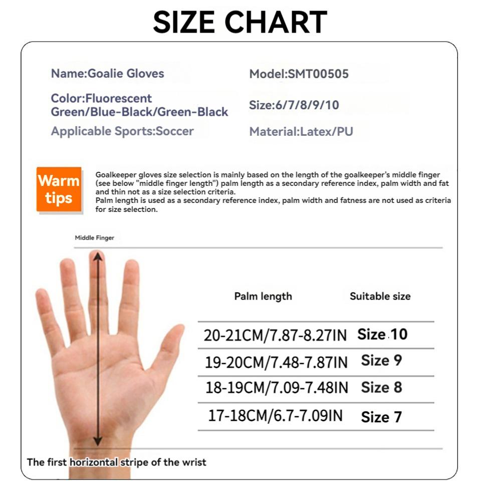 Loogdeel 1 Paar Erwachsene Kinder Fußballausrüstung Professionelle Jungen Sporttraining Torwarthandschuhe Rutschfest Fingerschutz