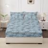 1PC Printed Fitsheet Single Double Twin Queen Size Mattress Cover with Elastic Band Bedsheet Soft Comfortable Fitted Sheet