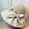 Accommodate Bow Can Sun Block Hat Spring Summer Outdoor Womens Fisherman Hat