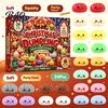 Christmas Advent Calendar Cartoon Dumpling Gift Box, Xmas with 24 Stress Days Countdown Box Relief Squeeze Toys, Steamed Bun Toy