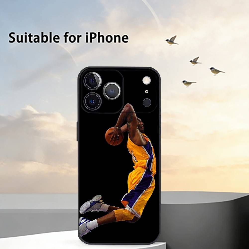 Basketball Fan K-Kobe B-Bryant Phone Case For iPhone 17, 16,15,14,13,12,11 Plus,Pro Max, Others Soft Black Cover