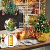 23-Inch Mini Christmas Tree with Lights, Star Topper & Ornaments for Desk or Office Holiday Decor