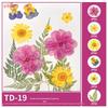 Handmade Pressed Flower Bookmark and Epoxy Sticker Pack with Real Leaf and Plant Specimens for DIY Face Makeup.