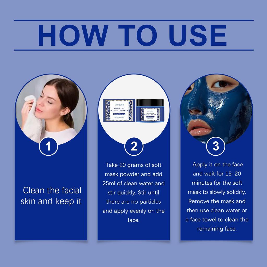 Cleansing Brightening Mask Powder Gentle Cleansing Moisturizing Smooth Skin Daily Care Mask Powder Firm,Reduces Wrinkles & Fine