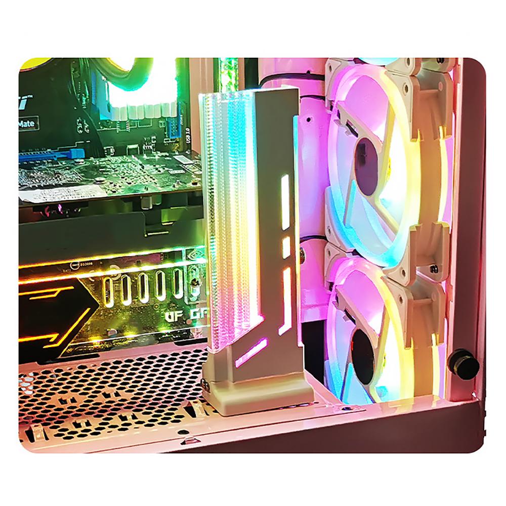 Adjustable GPU Holder Video Card Riser RGB Black Aluminum Alloy