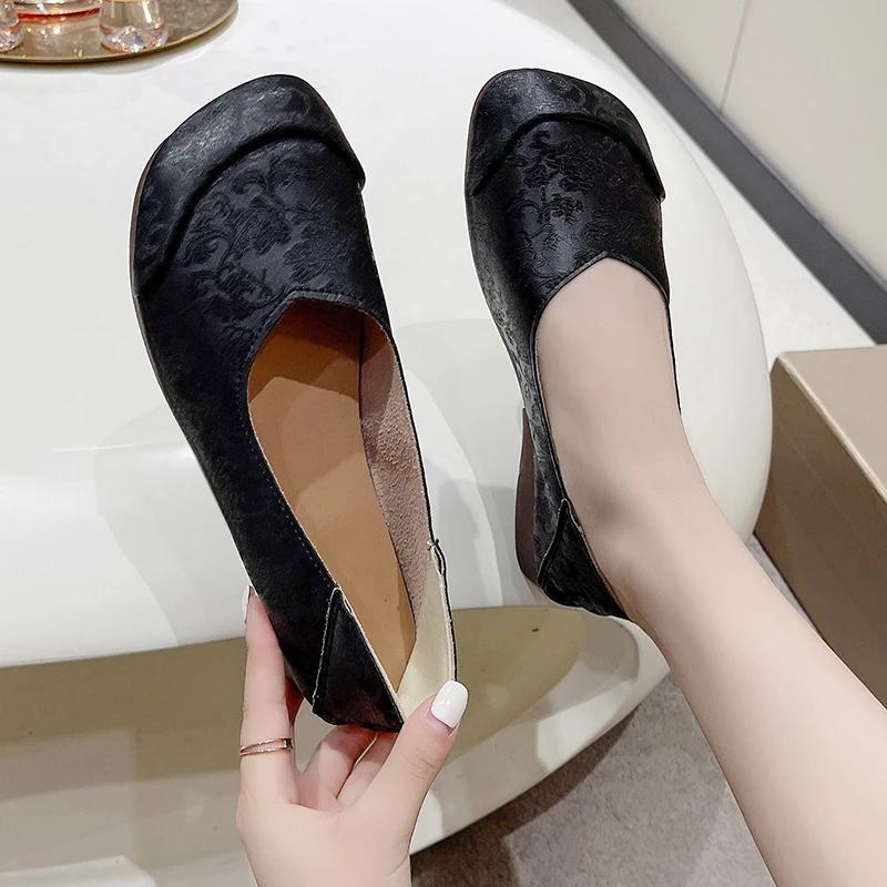 Concise Shoes Female Basic Women's Flats Daily Casual Flats Women Shallow Slip On Soft Bottom Outdoor Shoes Women Zapatos
