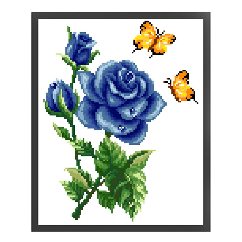 

Частичная вышивка бисером с принтом 9CT Flower Cross Stitch Kit Home Art Decor -G