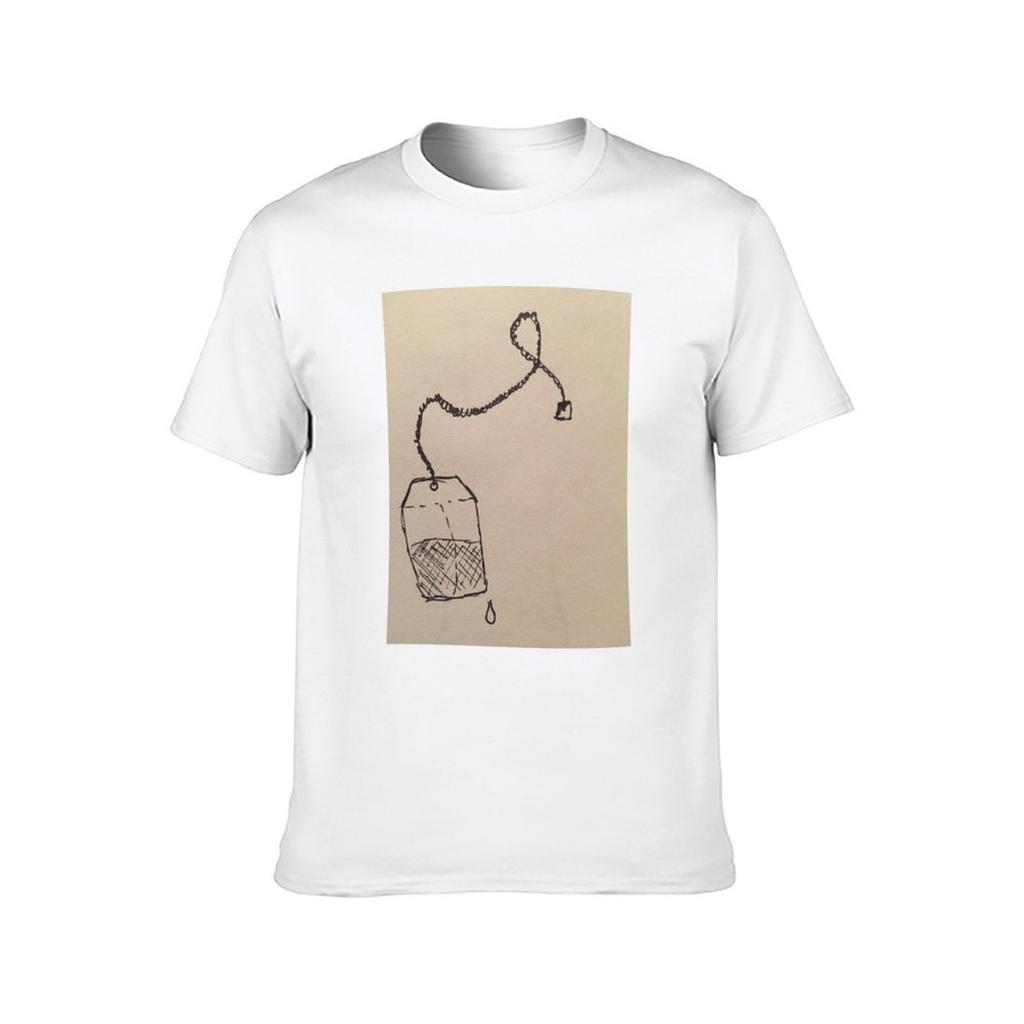 man package quality for man plain Teabag T-Shirt black t cotton high shirt cotton t-shirt