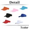 Visor Sun Visor Plain Hat Brim Line Simple Long Brim Cap CA527 [White Fang] Women's (Blue)