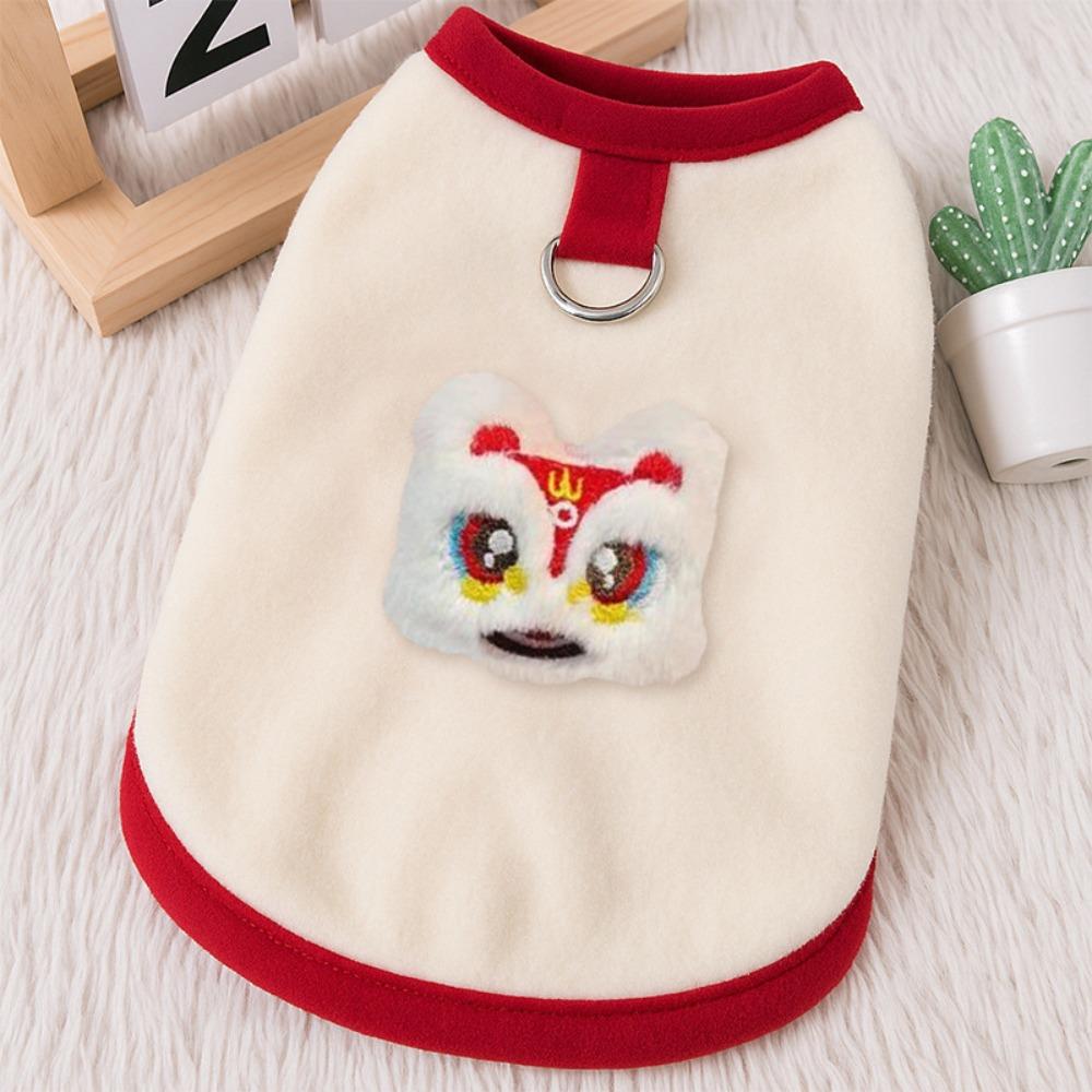 Lion Pattern Spring Summer Pet Clothes Soft Four Seasons Cats Dogs Vest Anti-shedding Comfortable Pet Coat For Small Medium Pet