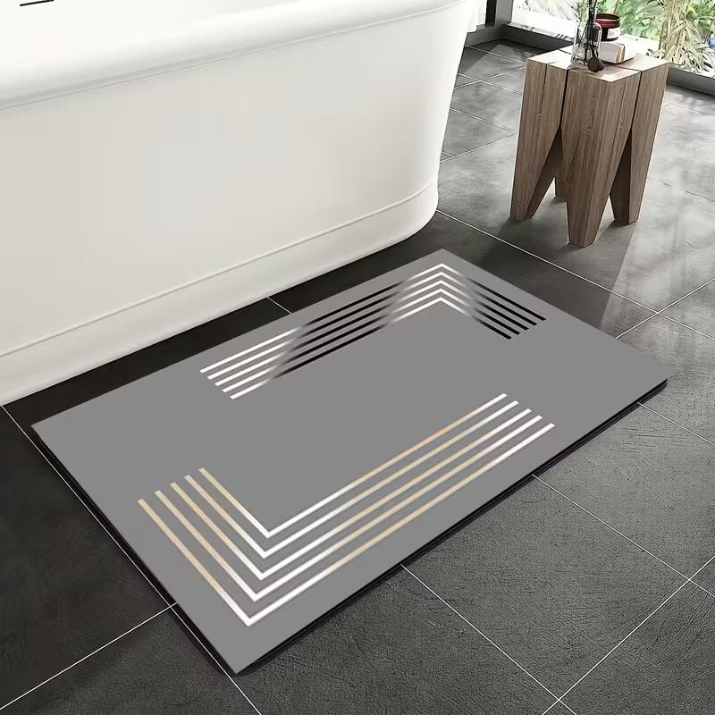 60*90cm Non-Slip Bathroom Absorbent Diatomite Mat, Soft and Super High Quality Quick-Dry Shower Rug