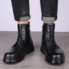 Botas de Cuero para Hombre Más Nuevas Piel Compuesta Cómodas Calientes Zapatos de Invierno Tácticos Militares Diseñador Exterior Botines Para Botas de Hombre