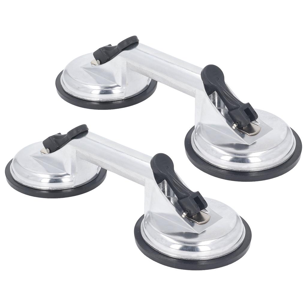 2Pcs Double Handle Suction Cups Plate 100KG Load Capacity Heavy Duty Aluminum Alloy Suction Cups for