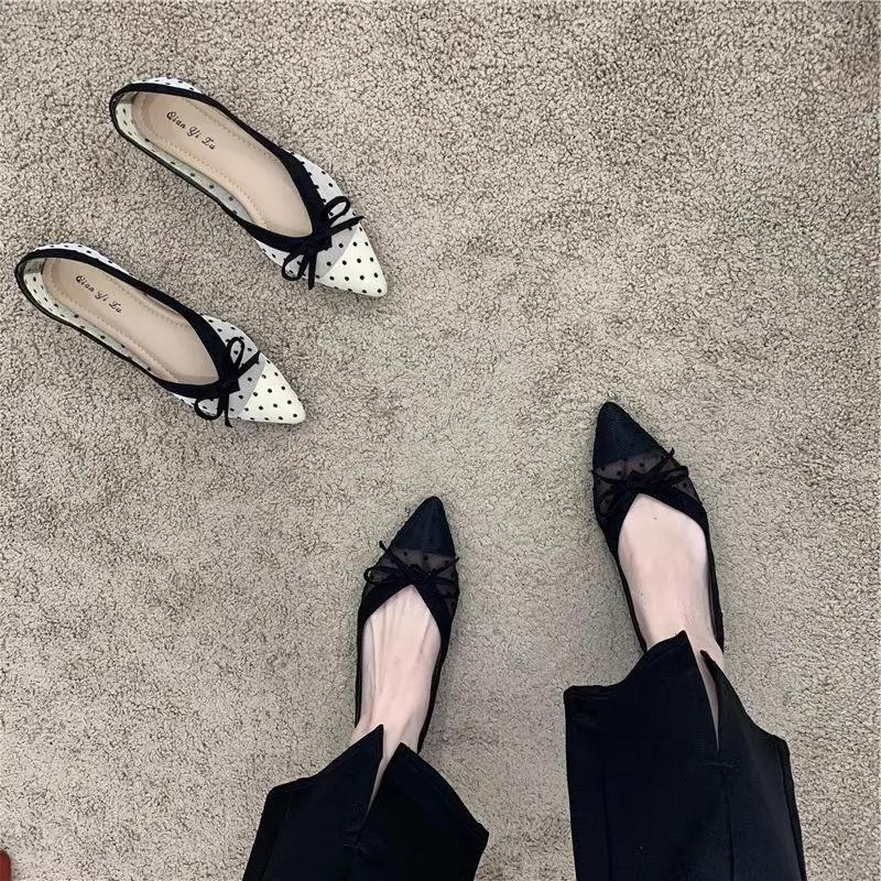 Fashion Korean Style Young Office Slip-on Ladies Footwear Popular Luxury Brand Chic and Elegant High Quality Fashion Women's Flat Shoes