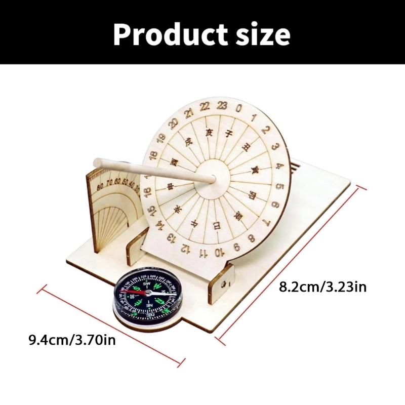 Educational Wood Clock Model Children Educational Toy Easy To Assemble for Science Enthusiasts and Craft Project