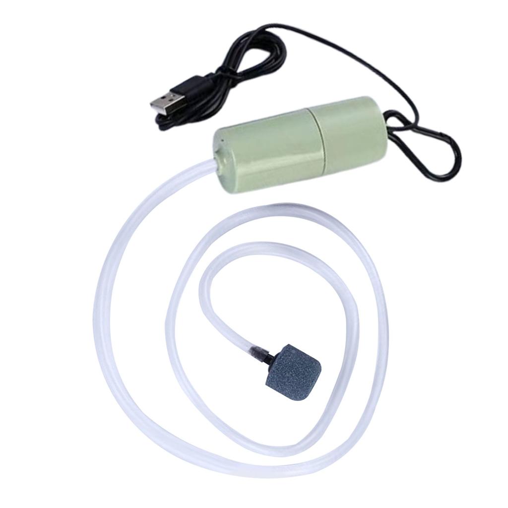 Pompa per Pesci Domestica Silenziosa Pompa Ossigeno USB Pompe per Acquario Pesca all'Aperto