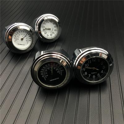Orologio e termometro per manubrio da 7/8" o 1" per motociclette, adatti per Harley, Honda, Yamaha, Suzuki, Kawasaki, UTV
