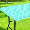 Olanly Rectangle and Round Table Cloth Waterproof Elastic Fitted Table Covers Wipeable Tablecloth Camping for Indoor Outdoor