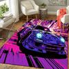 1pc Cool Racing Car Print, Design Indoor Area Rug - Soft, Anti-Slip, and Durable Gaming Room Decor for Bedroom