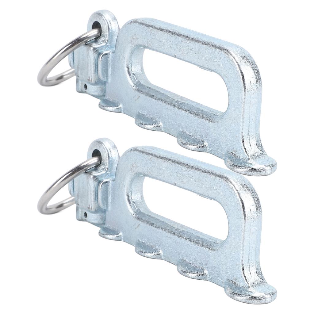 2 Pcs L Track Double Stud Tie Down Fitting with O Rings Carbon Steel for Truck Bed Cargo Control Pickup RV ATV