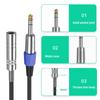 6.35mm Sound Extension Cable Male to Female 6.35 Auditory Extender Cord, Straight or Right Angle Connection