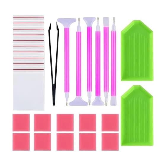 Aquafix Diamond Art Kit, 29 Sets, Diamond Painting Tools, Bead Art Kit, Multifunctional, Increases Production Efficiency, Multi-Person Cooperation,
