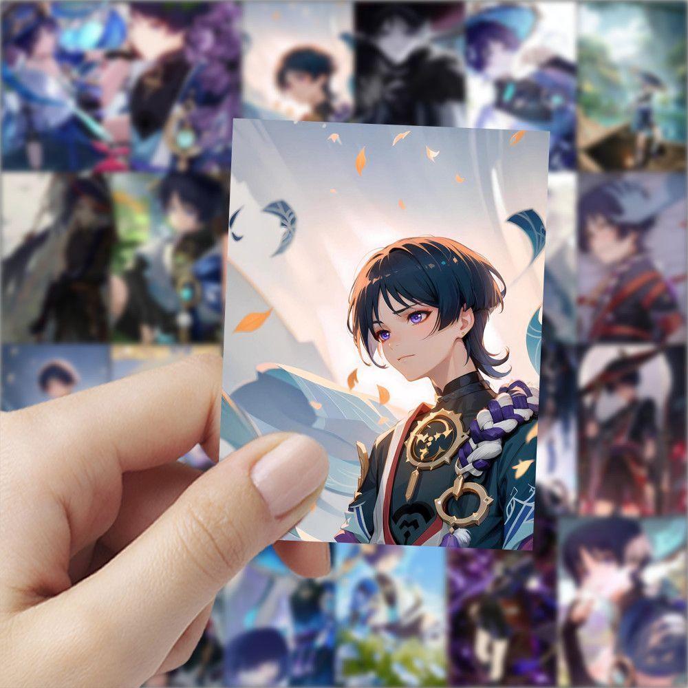 63PCS Wanderer (Genshin Impact) Stickers, Self-Adhesive Decorations for Handwritten Journals, Peripheral Stickers