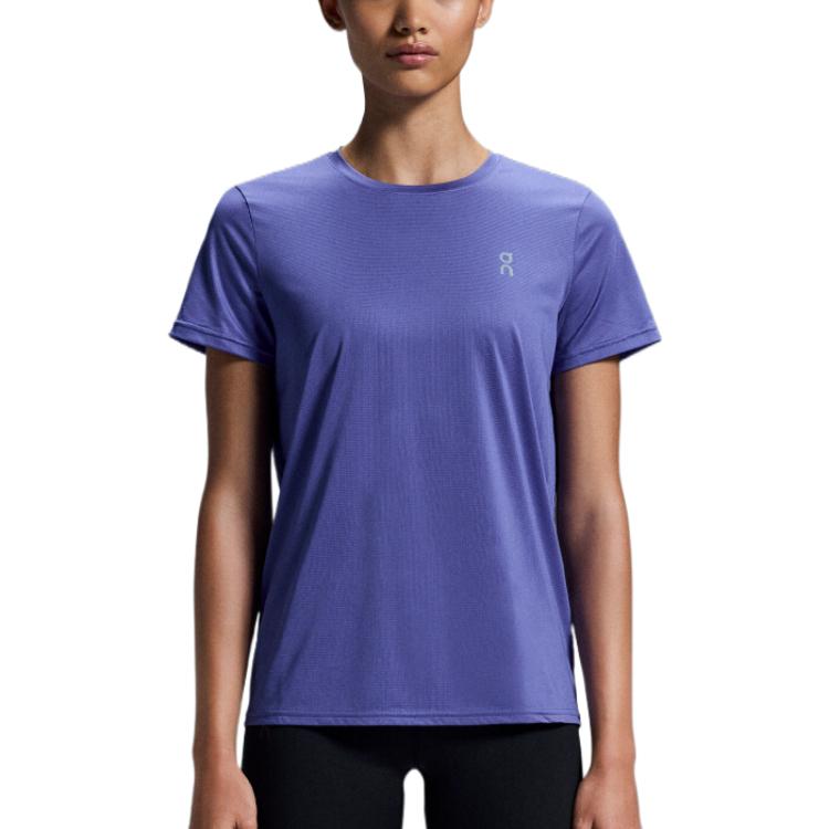 On Core Lightweight Breathable Round Neck Short Sleeve T-Shirt Women Tops Iris-Purple 1WE10582861
