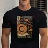 Summer Cotton T-shirt On The Raceway Motorcycle Print T Shirt Short Sleeved Casual Basic O-Neck Unisex Tops