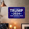 Vintage Metal Plate Trump 2025 Rectangular Iron Painting Wall Home Decor30x20cm