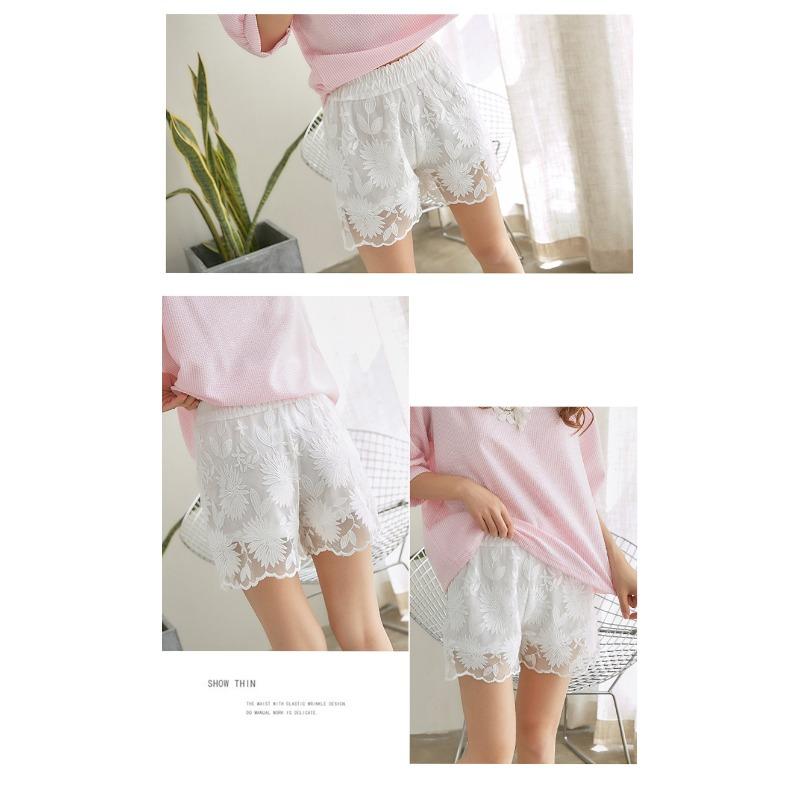 Can Wear Anti-slip Safety Pants Women's New Lace Large Size Leggings Loose Shorts Summer