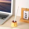 1pc Cute Pudding Pen Holder Cute Cartoon Creative Desktop Ornament Jelly Shape Pen Hole Pencil Slot Pencil Storage Stand
