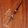 Cross Shape Jesus Statue Keychain Pure Copper Chapel Hanging Ornaments  Car Keychain