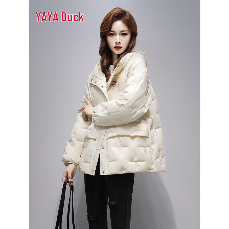 

YAYA Women s Lightweight Hooded Short Down Jacket YE4B603837P M