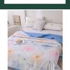 Red Bean Floral Cotton Summer Quilt