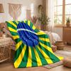 Brazil national football team Print Flannel Blanket Soft Warm Sofa Bed Throw Blanket For Home Office Bedroom