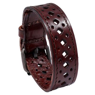 Rindsleder Armband Retro Hohl Herren Breites Lederarmband Persönlichkeit Radfahren Schmuck