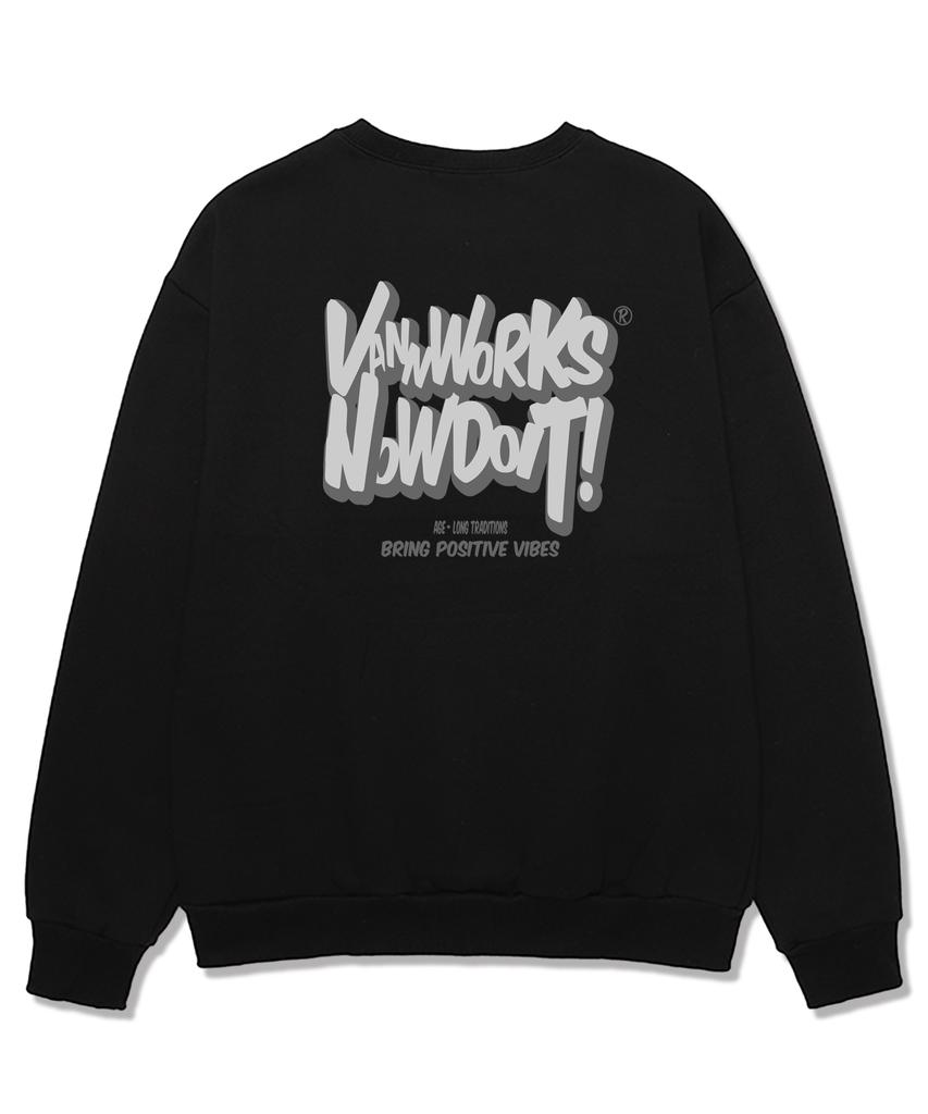 VANNWORKS Bring Now Oversized Sweatshirt (Vls0087) Black