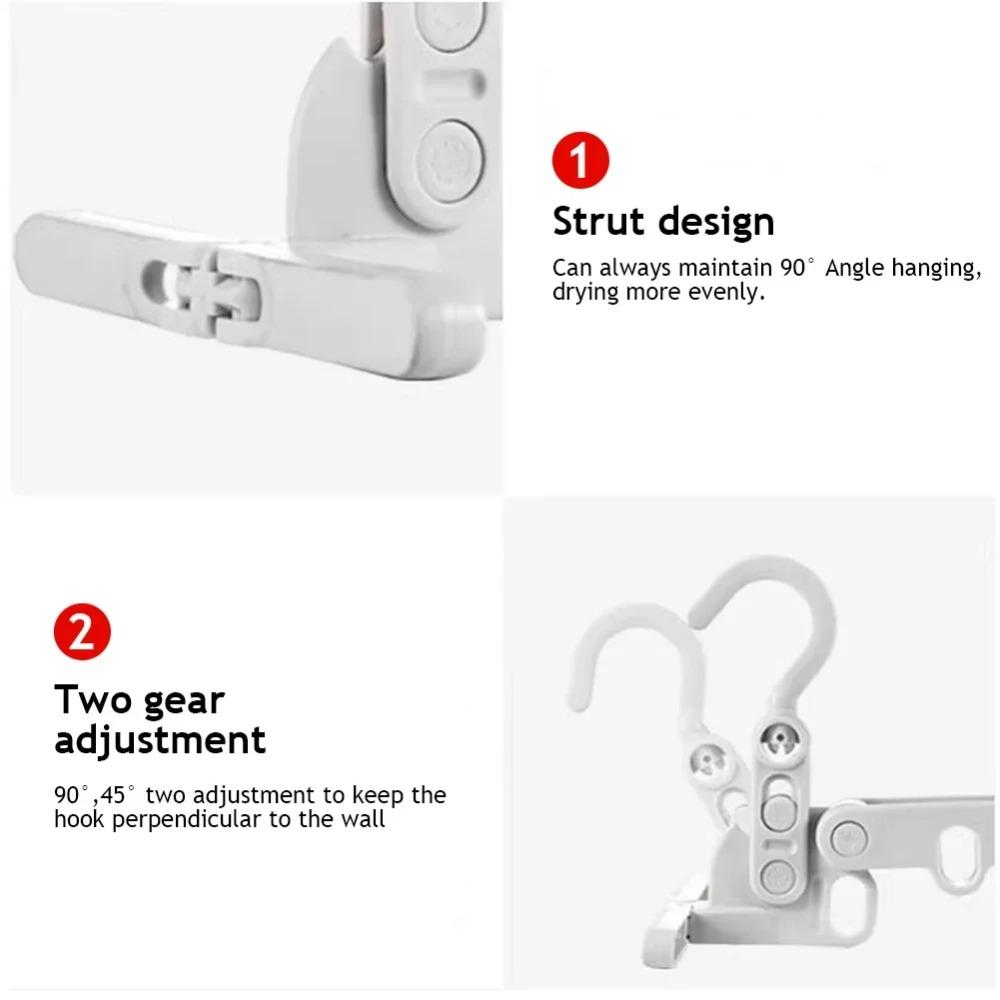 5-Hole Portable Clothes Hanger Foldable Travel Drying Rack for Hotel Camping Backpacking