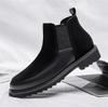 Genuine Leather Men's Boots Winter British Style Mens Chelsea Boots Comfortable Wear-resistant Warm Male Boots Botas Para Hombre