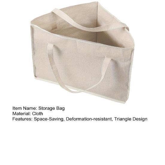 Clothes Hanger Caddy Triangular Storage Bag with Handles Base Plate Wardrobe Clothes Hanger Organizer for Bedroom Cloakroom Laundry Room Storage