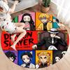 Demon Slayer Round Area Rug Carpet Rug For Living Room Bedroom Sofa Playroom Decor Nonslip Floor Mat