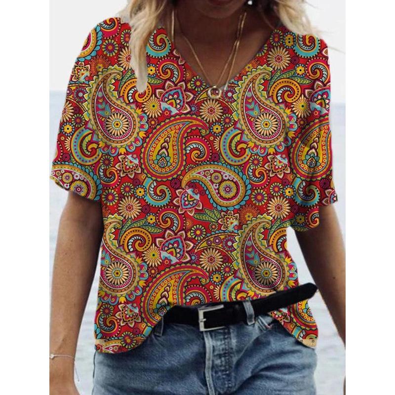 New Popular Abstract Painting 3D Printed Short Sleeved T-shirt for Women's Clothing