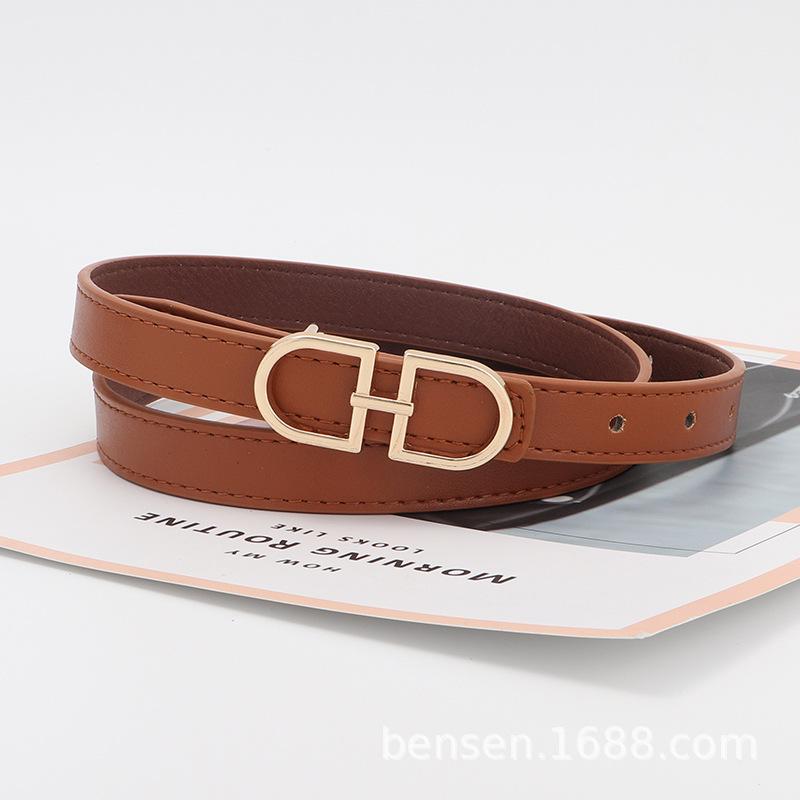 Versatile Decorative Women Slim Leather Belt Narrow Strap Dresses Shirts Skinny