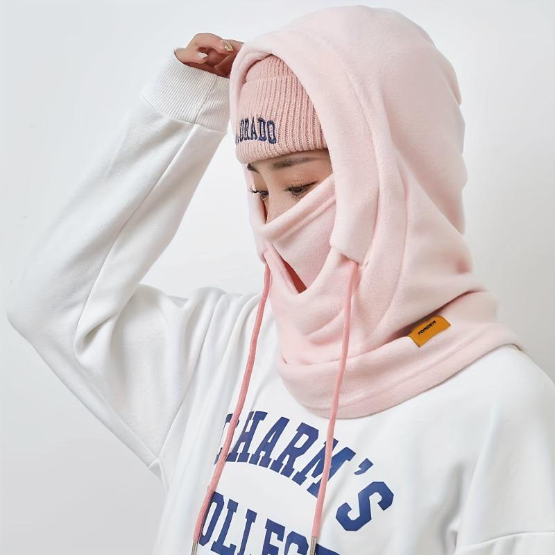 

1pc 4-in-1 Windproof Winter Balaclava, Full Face Mask for Ski Motorcycle & Outdoor Sports, Unisex,The Perfect Christmas Gift розовый