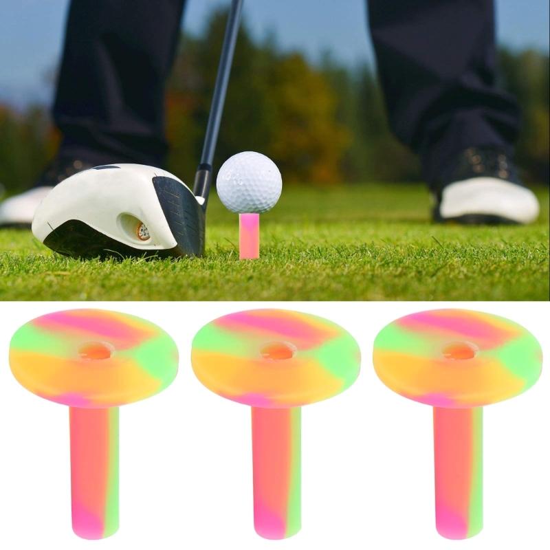 3Pcs Golf Rubber Tees Driving Range Professional Tees Stable Balls Holder Training Driving Range Tees Golf Accessories