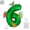 6pcs Dinosaur Theme Balloon Dinosaur birthday Balloon Number Balloon set birthday decor Dinosaur birthday party decoration