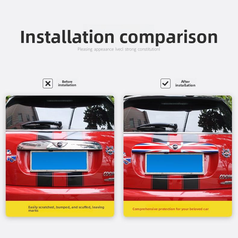 Suitable for mini MINI COOPER F55 F56F60 trunk decorative strip modified trunk handle protective case
