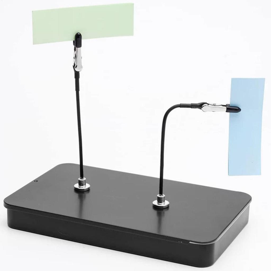 Painting Stand Base with 12PCS Alligator Clips Bendable Secure Magnetic Hobby Airbrushing Painting Stand Set for Card Photo Memo